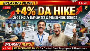 DA Hike 2026: Dearness Allowance Increased by 4% for Central Employees and Pensioners