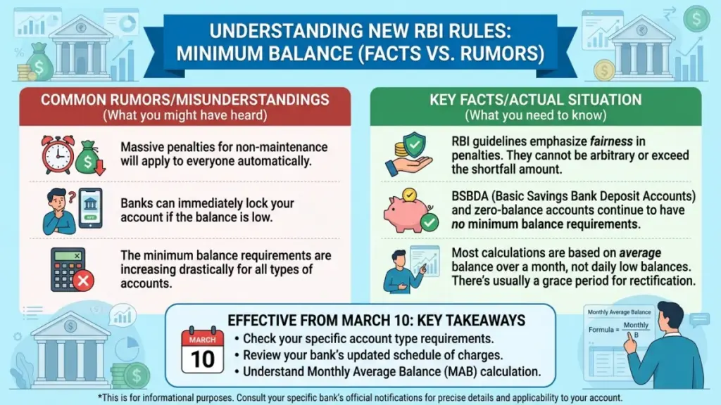 New RBI Minimum Balance Rules for Bank Account Holders Effective March 10